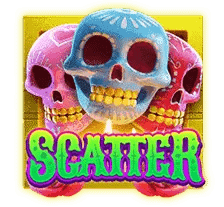 สัญลักษณ์ Scatter เป็นสัญลักษณ์ หัวกะโหลก 3 หัว