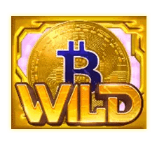 สัญลักษณ์ Wild Crypto gold สล็อตบิตคอยน์