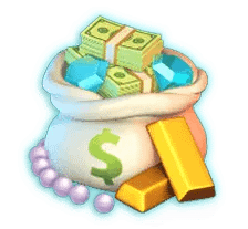 สัญลักษณ์ ถุงเงิน Heist Stakes สล็อตจอมโจร