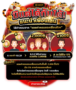 รับเครดิตฟรี! แนะนำเพื่อนเล่น มีแต่ได้กับได้